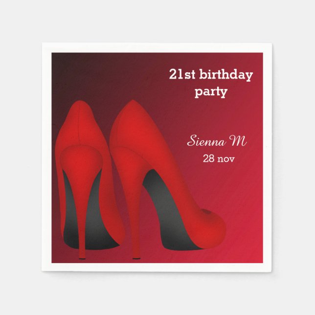 Red Stilettos Serviette (Vorderseite)