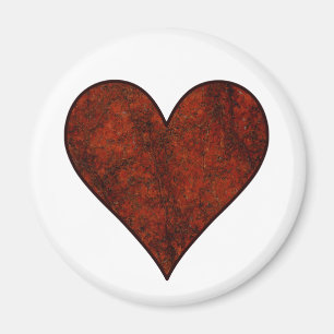 Red Stone Heart Magnet