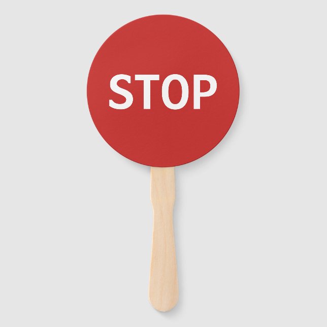 Red Stopp Sign und Green Go Sign Fächer (Vorderseite)