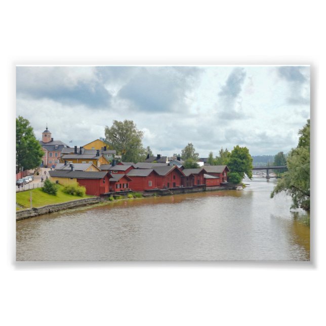 Red Storehouses, Porvoo, Finnland Fotodruck (Vorne)