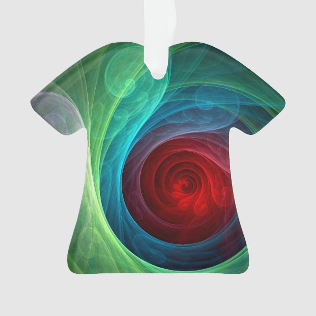 Red Storm Abstrakt Art Acrylic Shirt Ornament (Vorderseite)