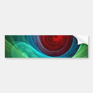 Red Storm Floral Modern Abstract Art Color Pattern Autoaufkleber