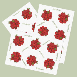 Red Strawberries Berrylicious Seidenpapier
