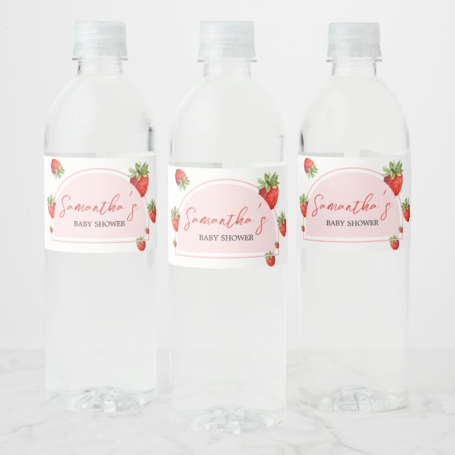 Red Strawberry Baby Dusche (Flaschen)