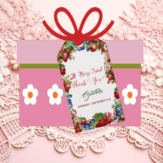 Red Strawberry Baby Dusche | Blue Berry Sweet Nied Geschenkanhänger