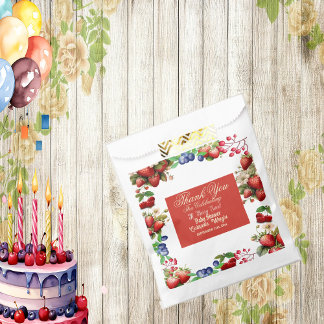 Red Strawberry Baby Dusche | Blue Berry Sweet Nied Geschenktütchen