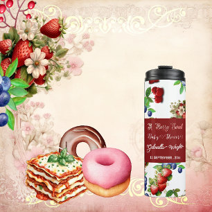 Red Strawberry Baby Dusche Blue Berry Sweet Nied Thermosbecher