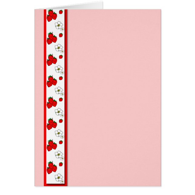 Red Strawberry Blank Art Card (Vorne)
