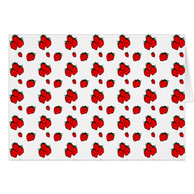Red Strawberry Blank Art Card (Vorderseite (Horizontal))