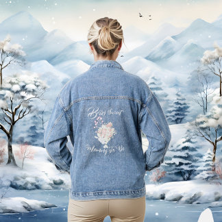 Red Strawberry Blue Berry Sweet Baby Dusche Jeansjacke