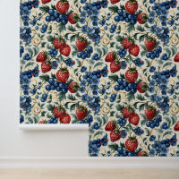 Red Strawberry & Blue Blueberry Farm Style