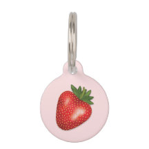 Red Strawberry Illustration auf Pink und Pet's Inf