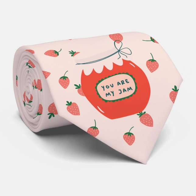 Red Strawberry Jam Krawatte (Gerollt)
