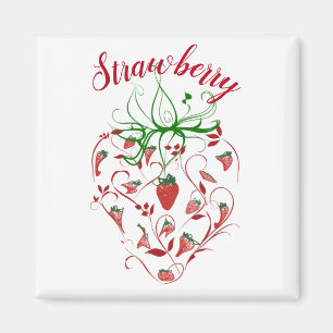 Red Strawberry Magnet