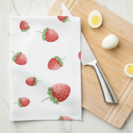 Red Strawberry Pattern Geschirrtuch