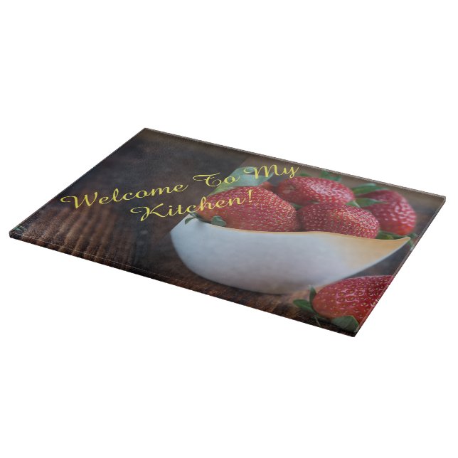 Red Strawberry Schneidebrett (Ecke)