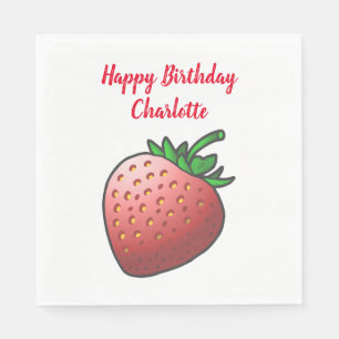 Red Strawberry Serviette