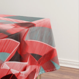 Red streaks over blue or gray, drizzled image tischdecke