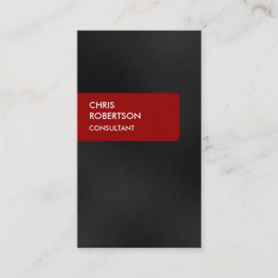 Red Strip Gray Attraktive Charming Business Card Visitenkarte