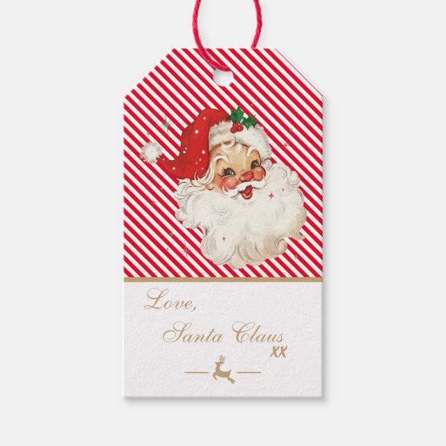 Red Strip Letter vom Santa Geschenkanhänger (Vorderseite)