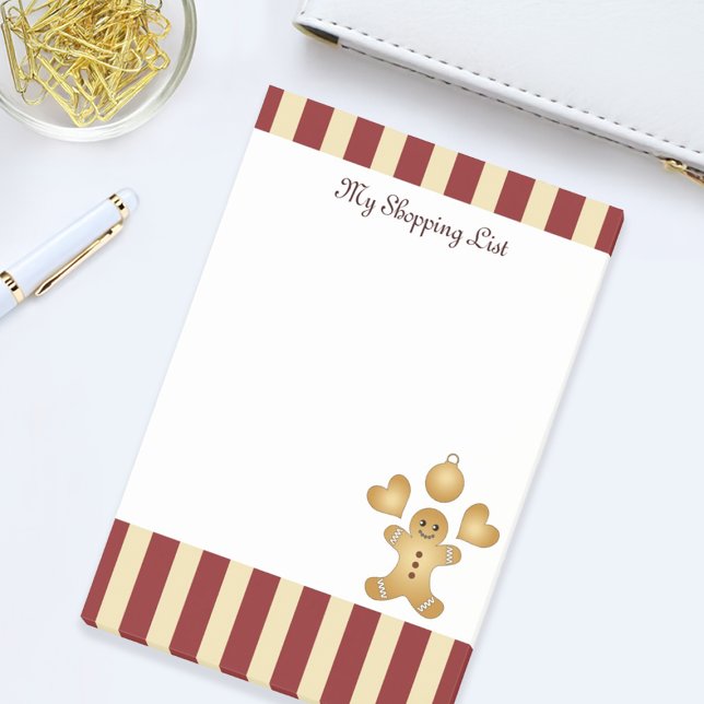 Red Strip Weihnachtskeks Niedlicher Lebkuchen Mann Post-it Klebezettel (Von Creator hochgeladen)