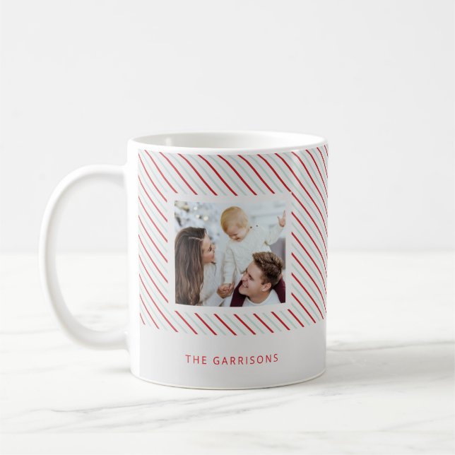 Red Stripe Frohe Weihnachten Feierliche Helle gekl Kaffeetasse (Links)