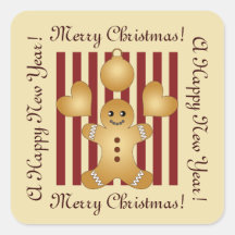 Red Stripe Niedlich Gingerbread Mann Weihnachten