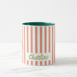 Red Striped Circus nom Customisé Mug