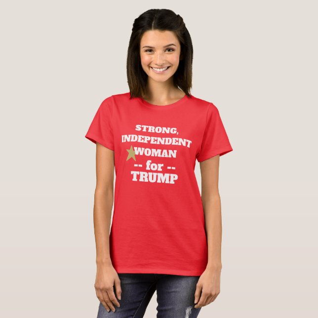 RED Strong woman für Trump T-Shirt (Vorne ganz)