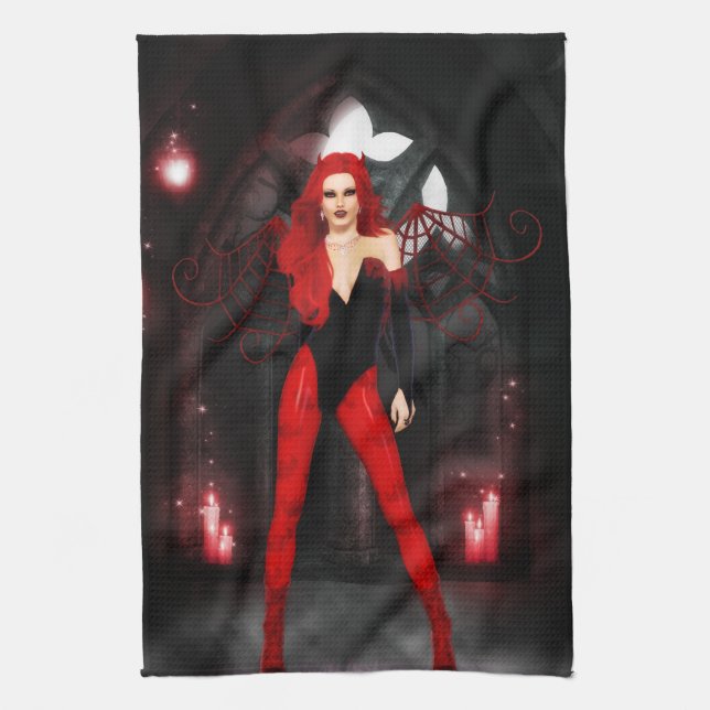 Red Succubus Küchentuch (Vertikal)