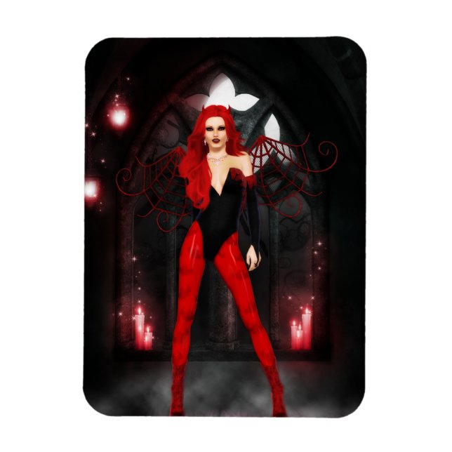 Red Succubus Magnet (Vertikal)