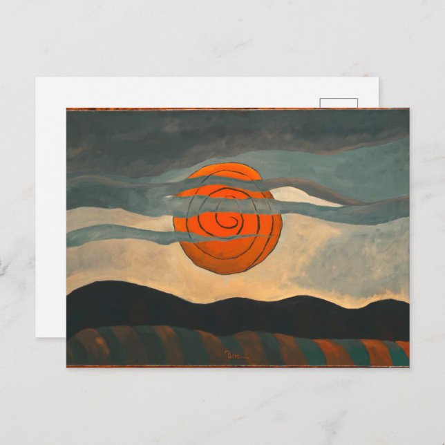 Red Sun | Arthur Dove | Postkarte (Vorne/Hinten)