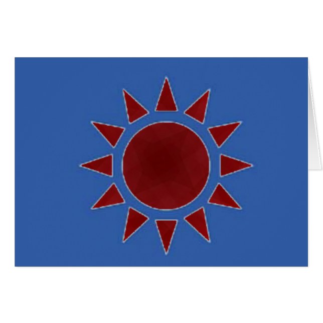 Red Sun Begrüßung/Note Card (Vorderseite (Horizontal))