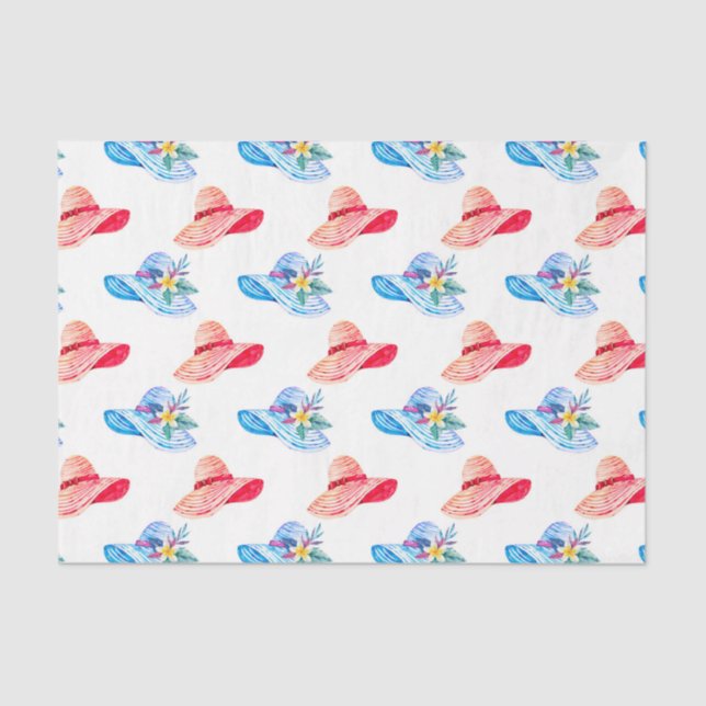 Red Sun Hat (Design 10 Red Series) Seidenpapier (Vorderseite)