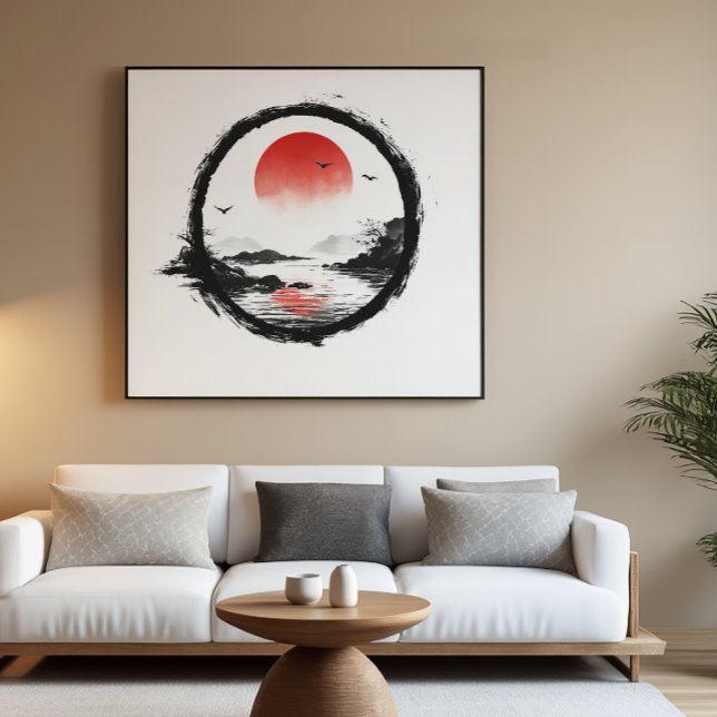 Red Sun Mountain Art - Zen Balance Poster (Von Creator hochgeladen)