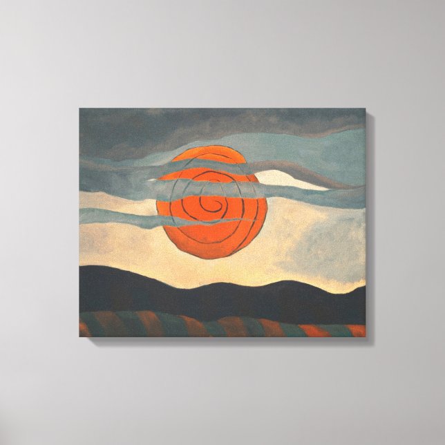 Red Sun von Arthur Dove Leinwanddruck (Vorderseite)