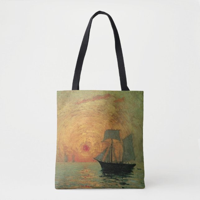 Red Sun von Maxime Maufra, Vintager Impressionismu Tasche (Vorderseite)