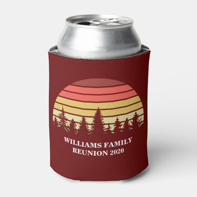 Red Sunset Forest Custom Family Wiedersehen Campin Dosenkühler (Kanne Vorderseite)