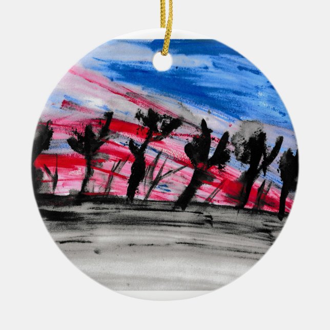 Red Sunset Keramik Ornament (Vorne)