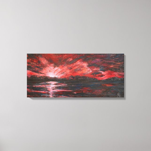 Red Sunset Leinwanddruck (Vorderseite)