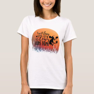 Red Sunset Liebe, bis die Kühe kommen Zuhause T-Shirt