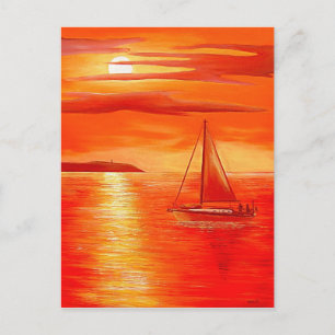 Red Sunset Postkarte
