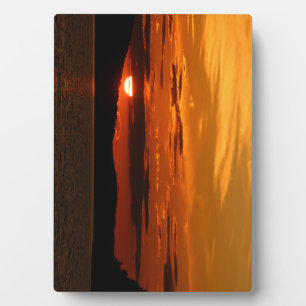 Red Sunset Tabletop Plaque mit Easel Fotoplatte
