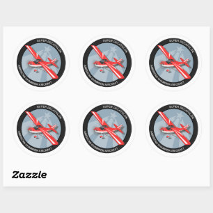 Red Super Decathlon Sticker mit Sunburst (ACA)