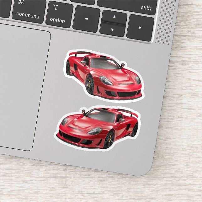 Red Supercar Sticker (Detail)