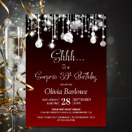 Red Surprise 30. Geburtstag Party Einladung