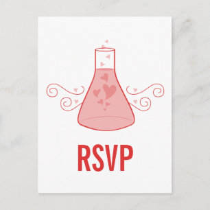 Red Sweet Chemie UAWG Postcard Einladungspostkarte