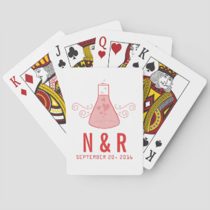 Red Sweet Chemistry Wedding Cards Spielkarten