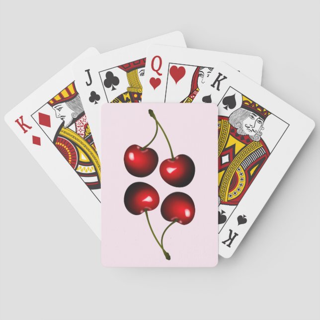 Red Sweet Cherries spielen Karten Spielkarten (Rückseite)