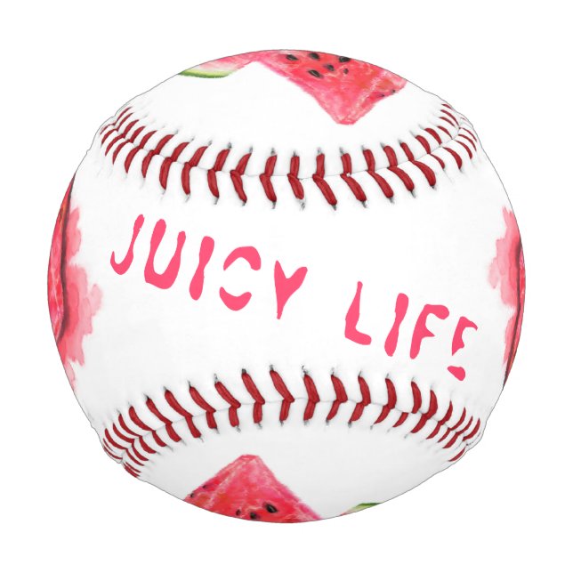 Red Sweet Juicy Watermelon Baseball (Rückseite)